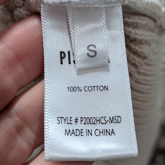 Pistola Cream White Tie Dye Bleach Dye Oversized Distressed Hem Sweater S - Picture 7 of 8